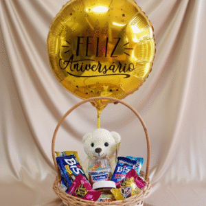 Cesta Aniversário Kids 🧸🍭